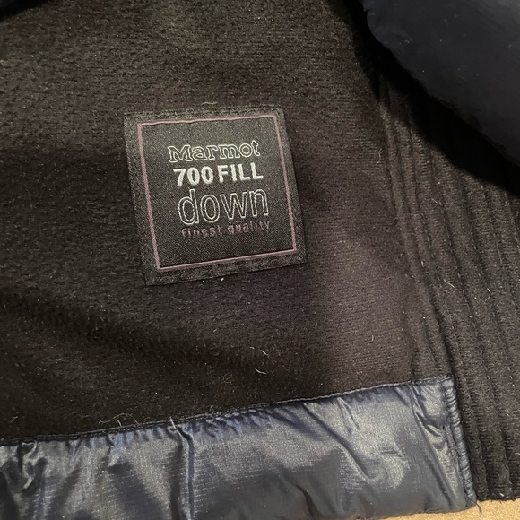 MARMOT Larkspur Dark Blue Down Puffer Jacket - Size Medium - Picture 11 of 14